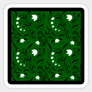 Floral pattern with flowers and leaves Sticker